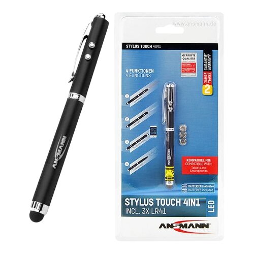 Ansmann Hemijska olovka Stylus Touch, Crna Slike