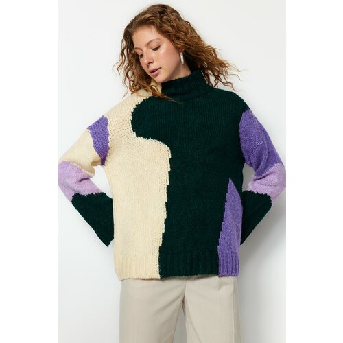 Trendyol Sweater - Green - Regular fit Slike
