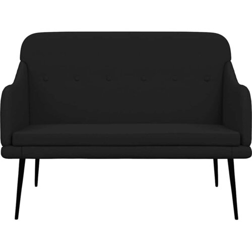  Klupa crna 110 x 76 x 80 cm od tkanine Slike