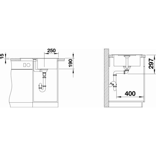 Blanco sudoper METRA 45 S Compact SILGRANIT ANTRACIT, s dalj. upr. Slike