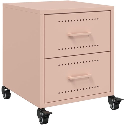 Maison Chic Nočna omarica - Nočna miza roza 36x39x43,5 cm jeklo, (21688465) Slike