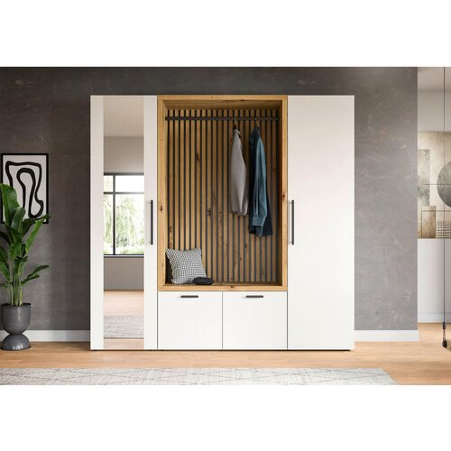 Stylife PREDSOBA bela, hrast artisan Slike