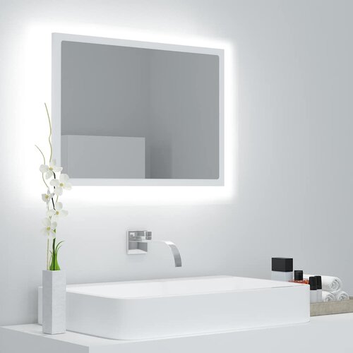  LED kupaonsko ogledalo bijelo 60 x 8,5 x 37 cm akrilno Cene