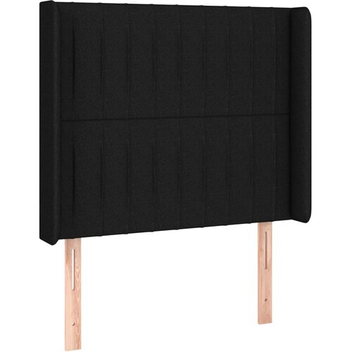 Maison Chic vzglavna omarica - nočna omarica - posteljna omarica z u&amp;scaron;esi črno 103x16x118/128 cm blago, (21713158) Slike