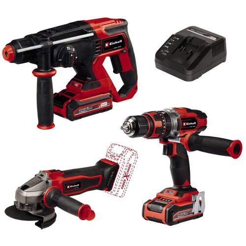 Einhell TE-TK 18/3 Li +2 (CD+AG+HD), set aku bušilice, čekić bušilice i brusilice Cijene