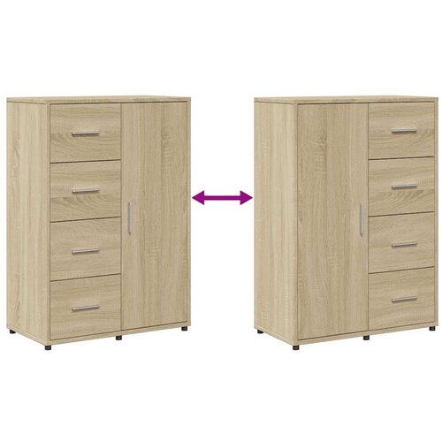  Komoda 2 kom boja hrasta sonome 60x31x84 cm konstruiranog drva Smeđa Slike