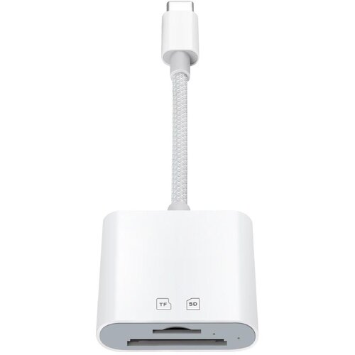 INF Type-C dvojni čitalec kartic (SD+TF) 15M/s, ABS, za MacBook in iPad White, (5000282776) Cene