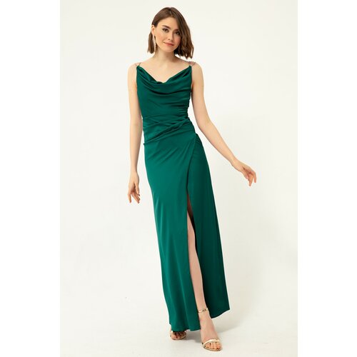 Lafaba Evening & Prom Dress - Green - Asymmetric Cene