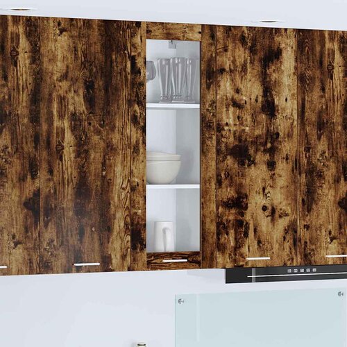 vidaXL Viseći ormarić s policom Riga Dimljeni hrast 40 x 31 x 100 cm Cijene