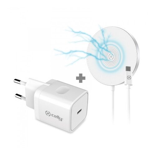 Celly punjač MagSafe Kit 20 W + MagSafe magnetski bežični punjač Cene