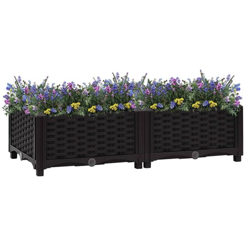 VidaXL Visoka greda 80x40x23 cm polipropilen, (20759060) Slike