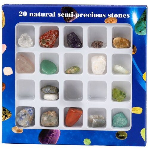  Set poludragih minerala, kolekcionarsko kamenje, edukativni, 20 komada. Slike