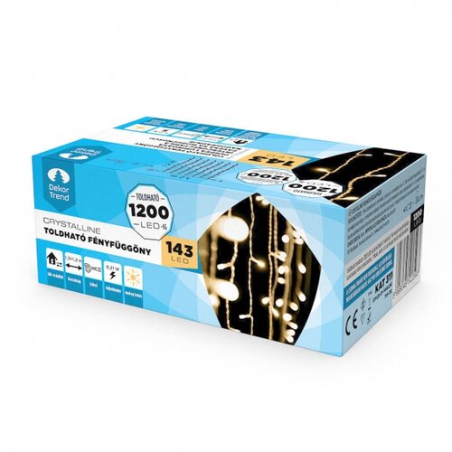 Dekortrend Novogodišnja svetleća zavesa Crystaline 143 LED toplo bela Cene