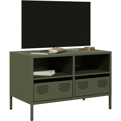 vidaXL TV ormarić maslinastozeleni 68x39x43,5 cm hladno valjani čelik Cijene