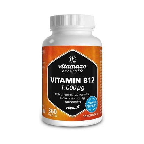 Vitamaze Vitamin B12 1000 &amp;micro;g - 360 tabl. Slike