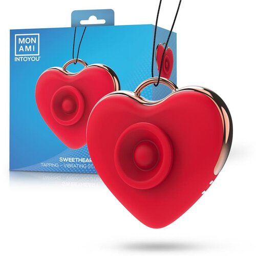 Mon Ami Sweetheart Tapping Vibrating Stimulator Red Cene
