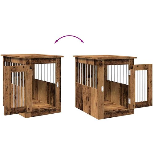 vidaXL Boks za psa starinski les 45x62x59 cm inženirski les Cene