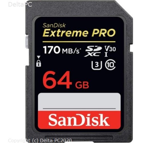 San Disk SDXC 64GB EXTREME PRO - 170MB/S V30 Slike