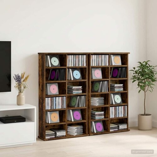 Cd ormar 2 kom. Dimljeni hrast 60 x 17 x 92 cm Slike