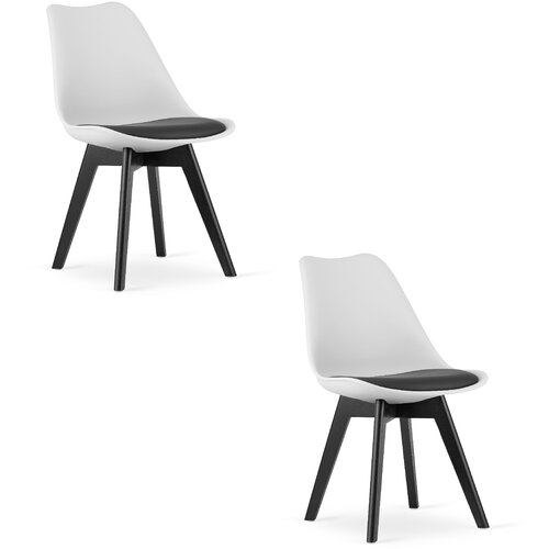 Brandless MARK stol črno-bel / črne noge x 2, (22030754) Slike