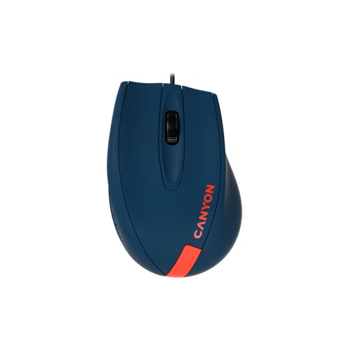 Canyon M-11, wired optical mouse with 3 keys, dpi 1000 with 1.5M usb cable,blue-red,size 68*110*38mm,weight:0.072kg Slike