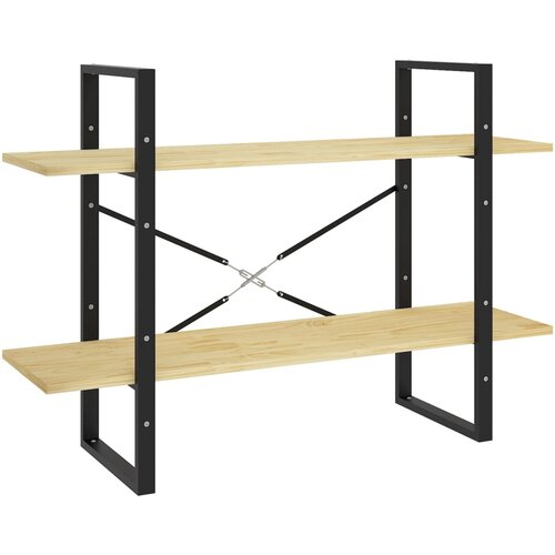 Maison Chic Knjižna omara - Knjižni regal 2-nadstropna 100x30x70 cm trdna borovina, (21726053) Cene