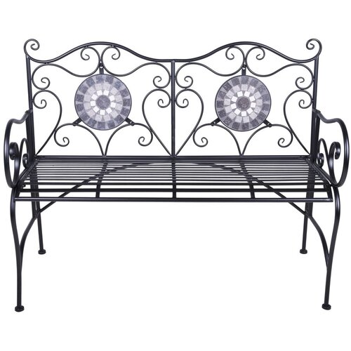 Garden Pleasure Crna metalna vrtna klupa Jalua &amp;ndash; Slike