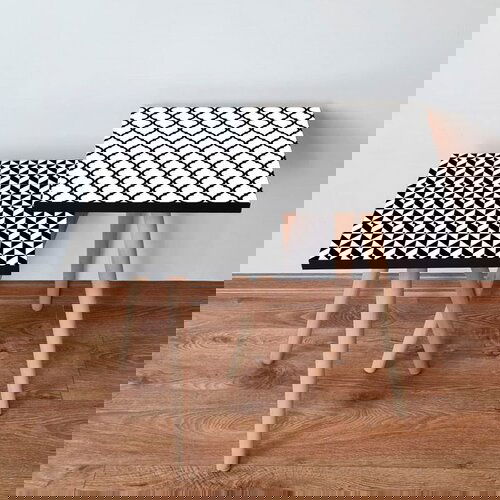 Hanah home 2Shp447 - black blackwhite nesting table (2 pieces) Cene