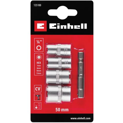 Einhell Adapter za bu&amp;scaron;ilicu set nasadnih ključeva s adapterom, 7 - 13 mm, 5/1 Slike
