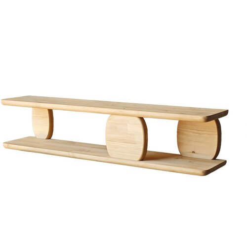 Kalune Design Polica s vi&amp;scaron;e razina od punog hrasta u prirodnoj boji 120 cm Modena &amp;ndash; Slike