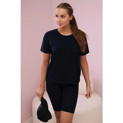 Kesi Set top+leggings dark blue Slike