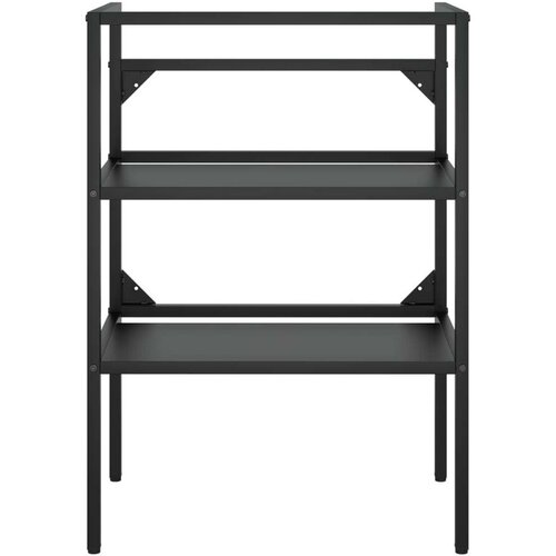 VidaXL okvir za kupaonski umivaonik crni 59 x 38 x 83 cm željezni Slike