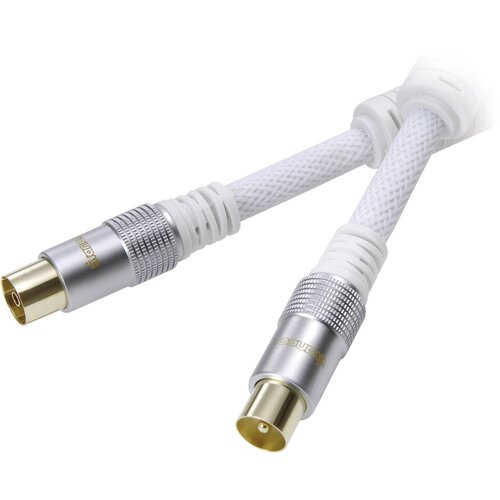 Vivanco Antenski priključni kabel\, [1x antenski vtikač 75 Ω - 1x antenska vtičnica 75 Ω]\, 1\,50 m\, 110 dB\, pozlačeni konektorji\, feritno jedro, (20431460) Cene