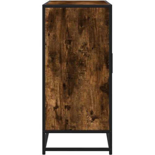 VidaXL Komoda dimljeni hrast 92x35x76 cm konstruirano drvo Slike