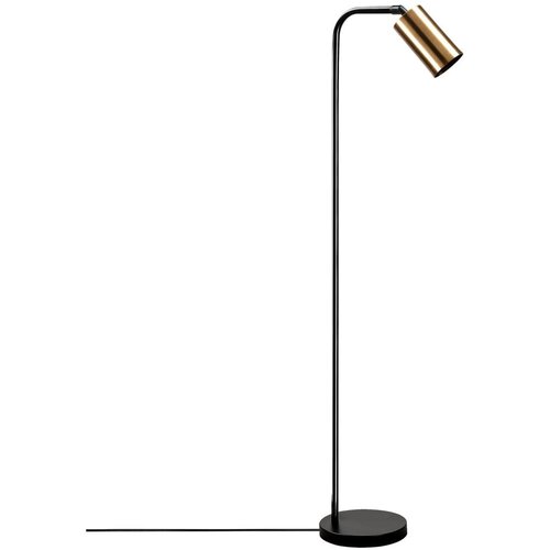 Opviq lights Črna/v zlati barvi stoječa svetilka s kovinskim senčilom (višina 120 cm) Emek – Cene