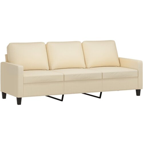  Trosjed s tabureom krem 180 cm od tkanine Slike