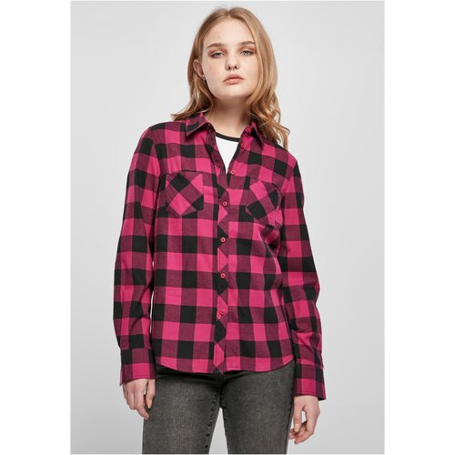 UC Ladies Ladies Turnup Checked Flanell Shirt wildviolet/black Slike