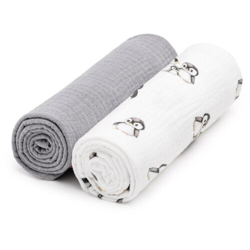 T-TOMI BIO Muslin Diapers plenice iz blaga Penguin 65x65 cm 2 kos Cene