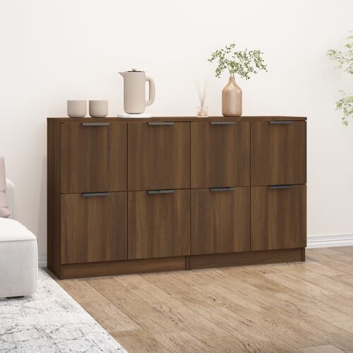 vidaXL Komoda 2 kosa rjav hrast 60x30x70 cm konstruiran les Cene