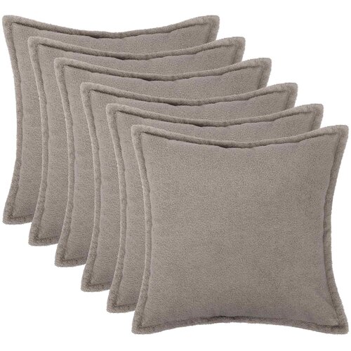  Presvlaka za jastuk 6 pcs HOUTEN Svjetlosiva 40 x 40 cm Boucl&eacute; Cijene