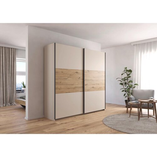Premium Living Omara Z Drsnimi Vrati Ellmau, Barva &amp;Scaron;ampanjca, Barva Hrasta Slike