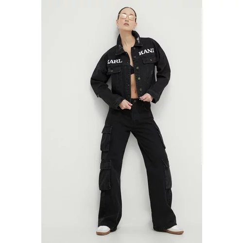 Karl Kani Jeans jakna ženska, črna barva