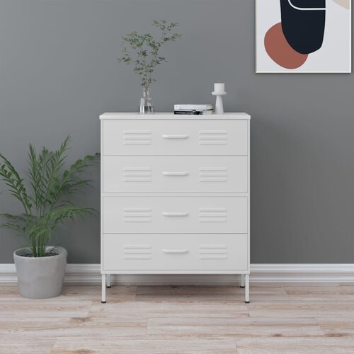 vidaXL Ladičar bijeli 80 x 35 x 101,5 cm čelični Cijene
