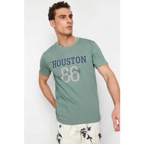 Trendyol Mint Houston Printed Regular Cut T-shirt Slike