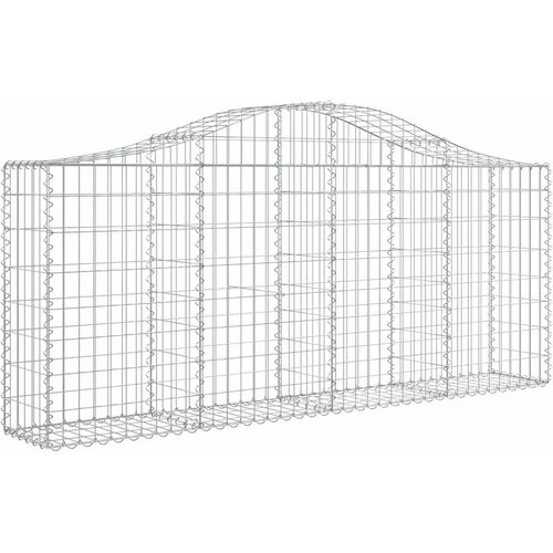  Lučne gabionske ko&amp;scaron;are 8 kom 200x30x80/100 cm pocinčano željezo Slike