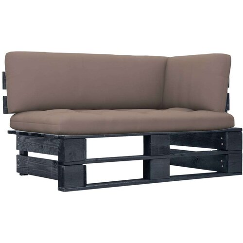  Kutna vrtna sofa od paleta od crno impregnirane borovine Slike