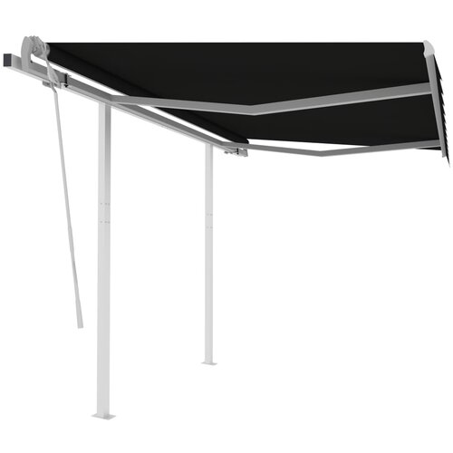 vidaXL Ročno zložljiva tenda s stebrički 3x2,5 m antracitna Cene