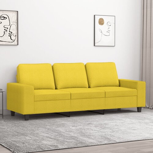 vidaXL Trosjed od tkanine svjetložuti 180 cm Cijene