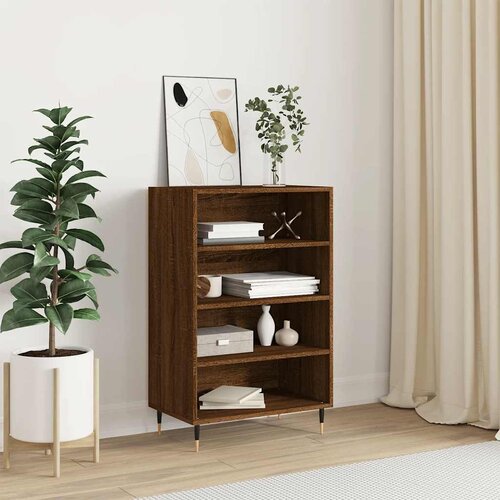  Visoka komoda smeđa boja hrasta 57x35x90 cm konstruirano drvo Cene