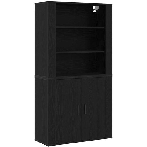  Highboard Crni hrast 80 x 33 x 150 cm Konstruirano drvo Slike